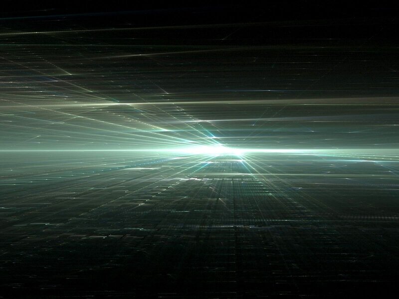 abstract light grid tunnel