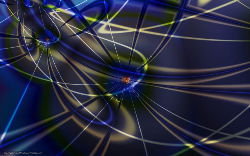 Abstract Light Lines — Blue, Dynamic, Digital Art, Dark Background