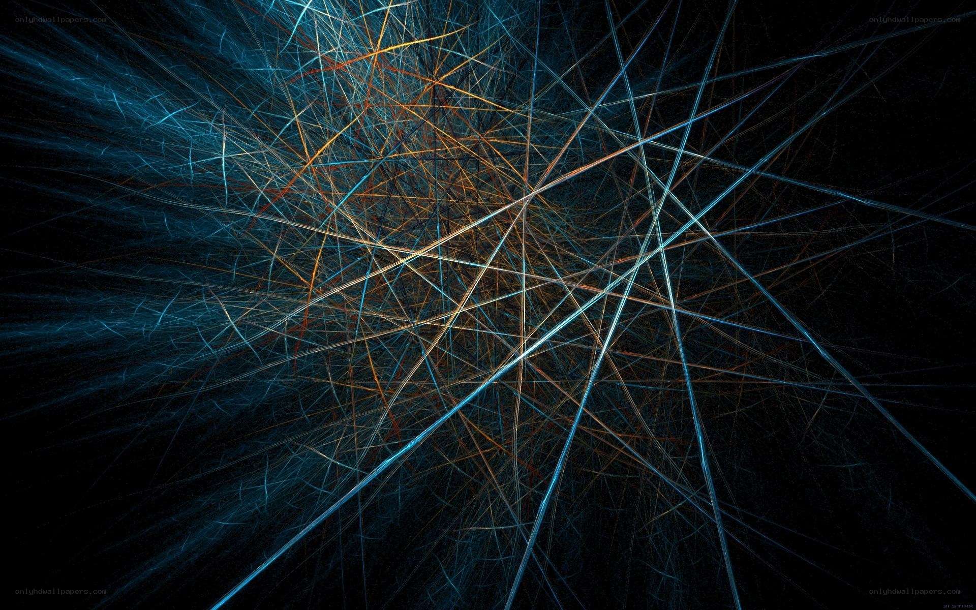 Abstract light lines on black