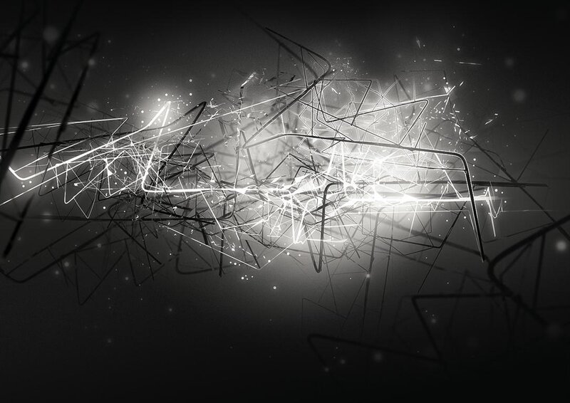 Abstract light lines on dark background