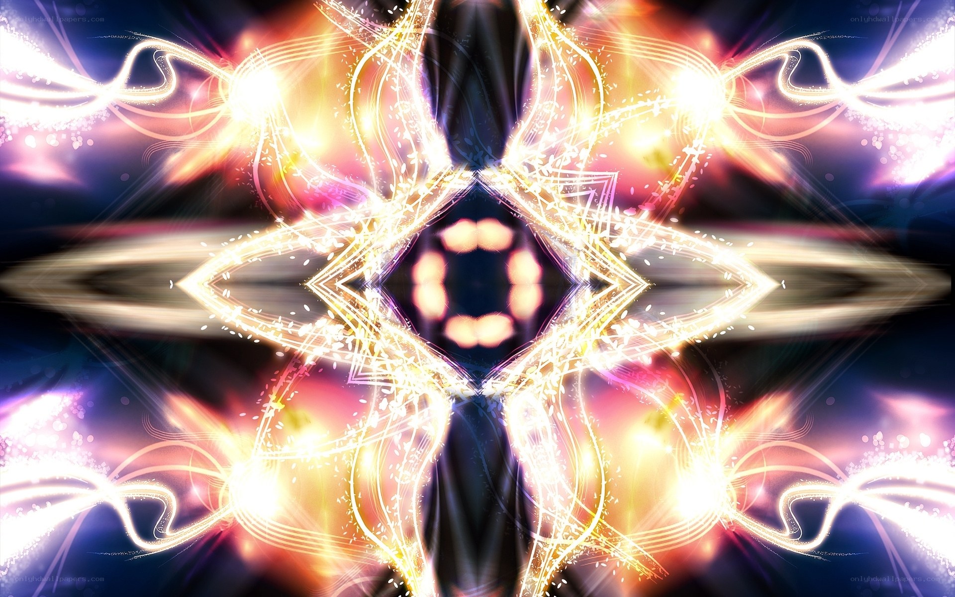 Abstract light mandala
