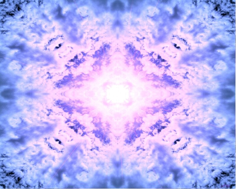 Abstract Light Mandala — Purple