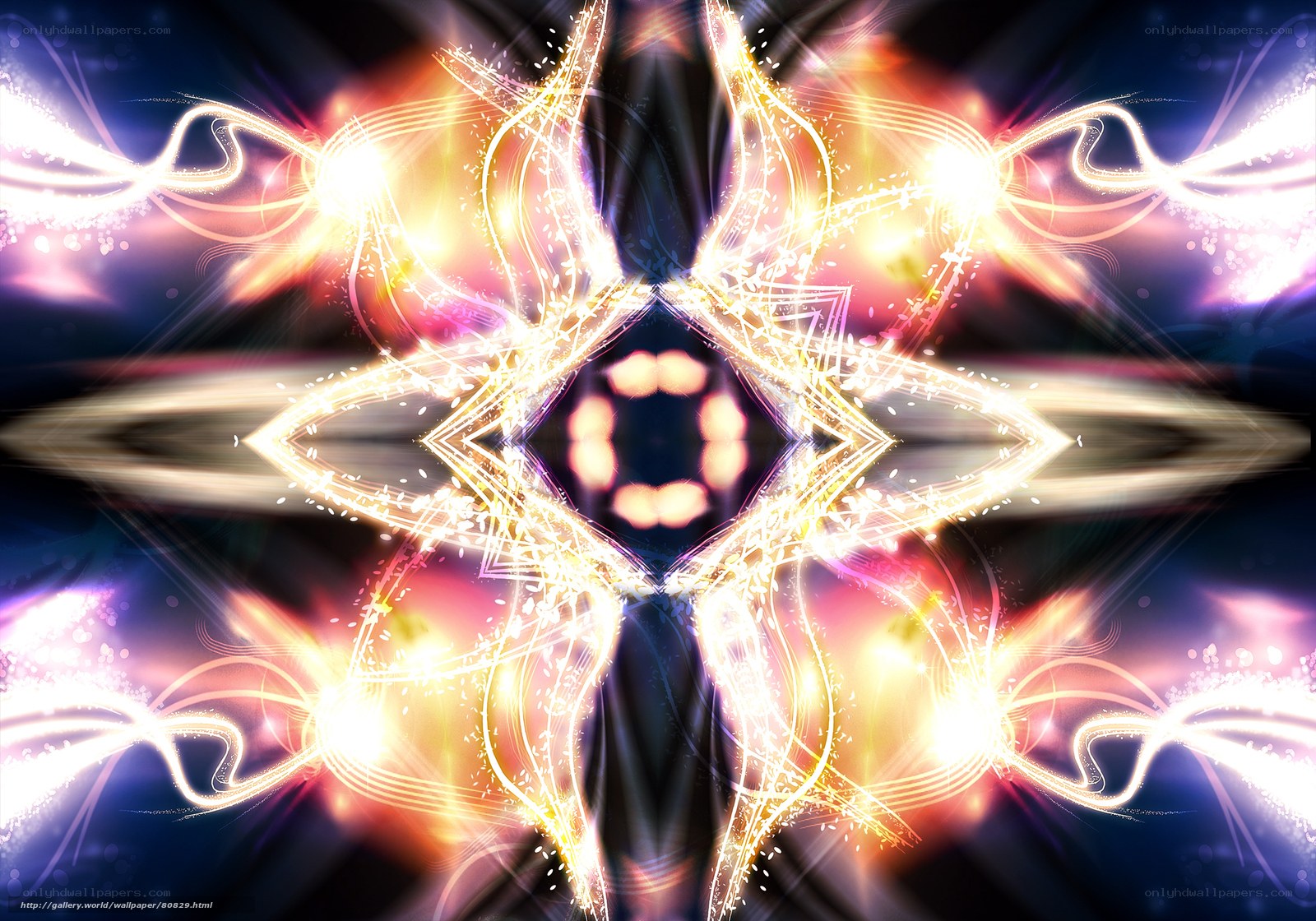 Abstract light mandala