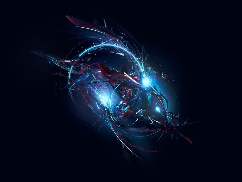 Abstract light particle explosion