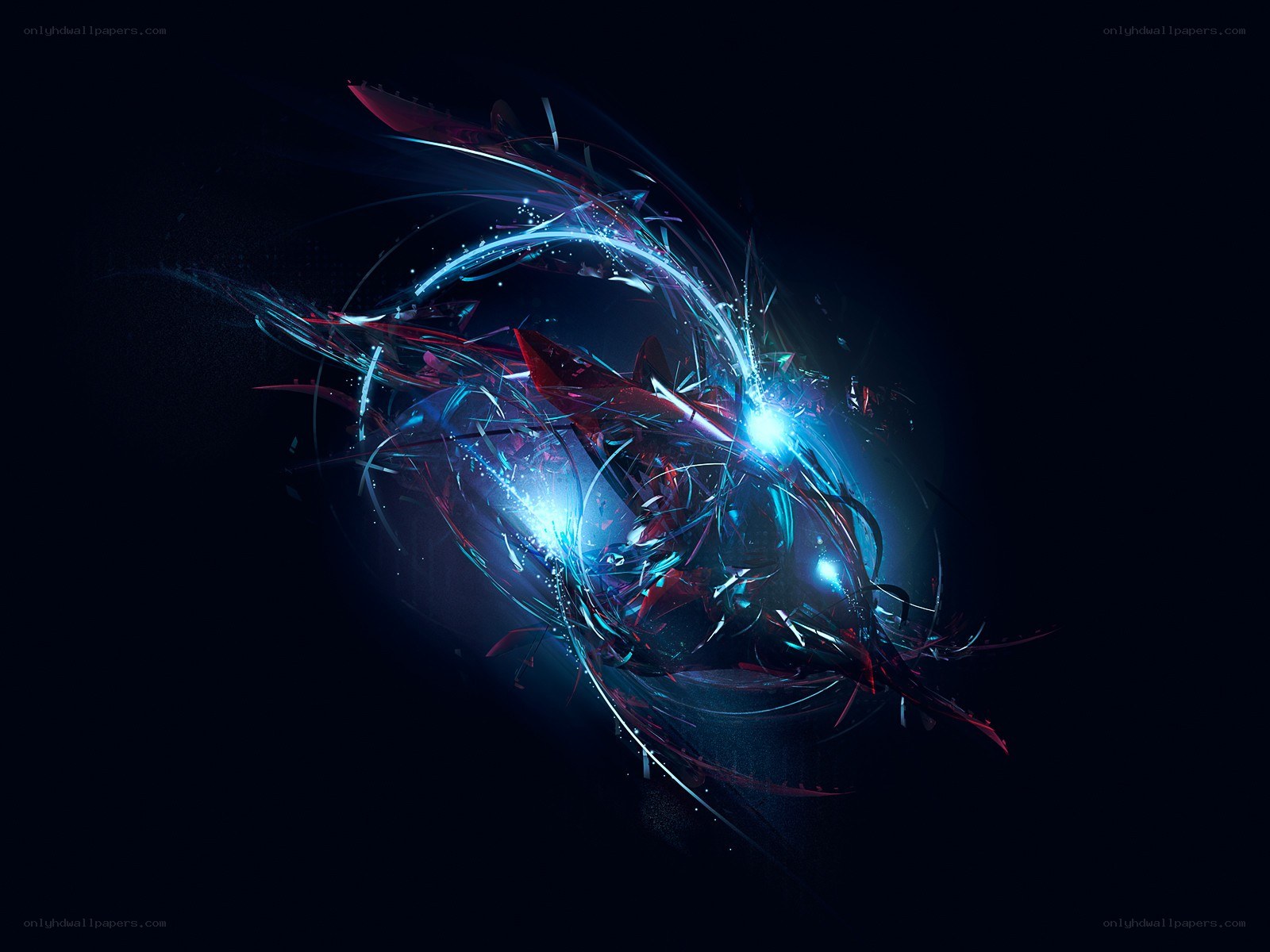 Abstract light particle explosion