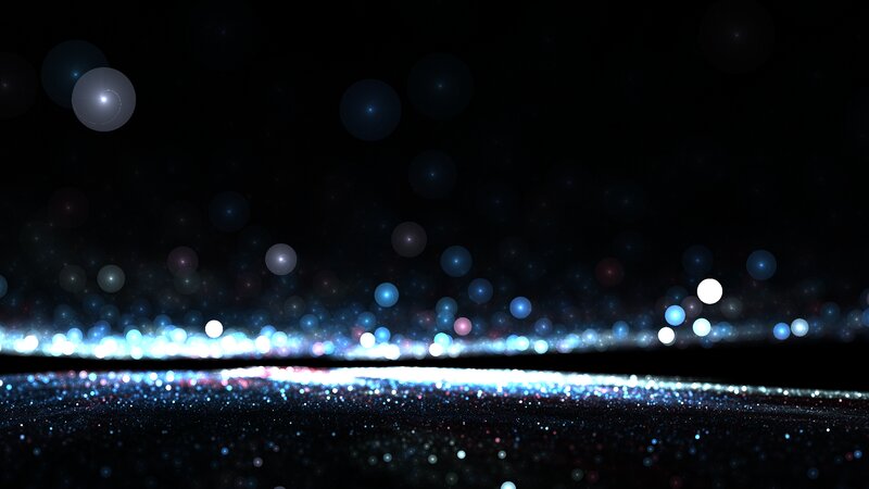 Abstract Light Particles — Black, Dreamy