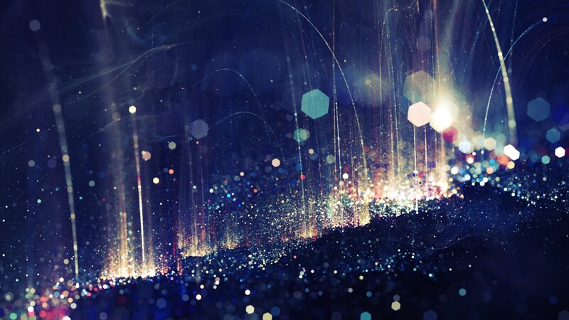 Abstract Light Particles — Blue, Dramatic, Night