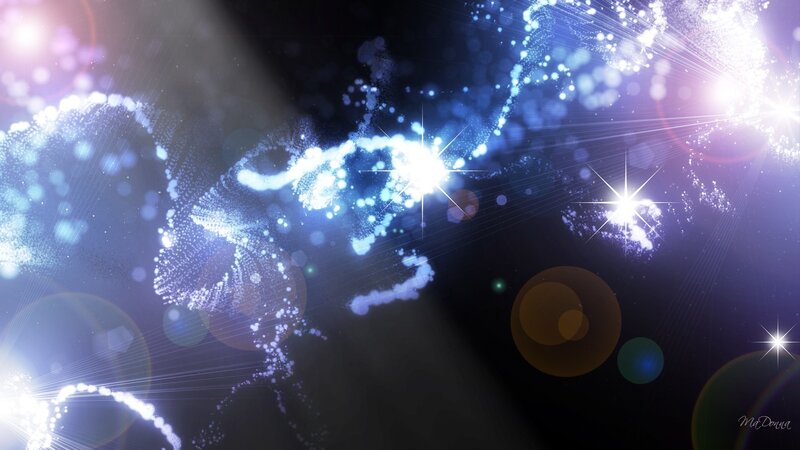 Abstract Light Particles — Blue, Dramatic