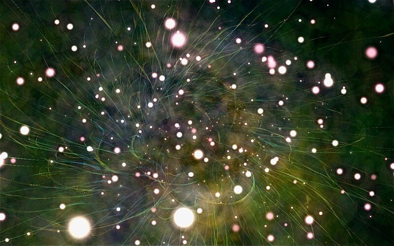 Abstract Light Particles — Green