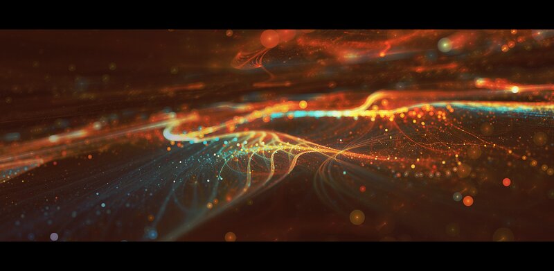 Abstract Light Particles — Orange