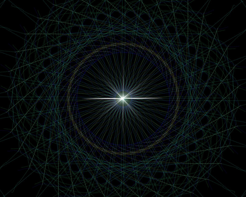 Abstract Light Pattern — Black, Dramatic, Digital Art, Lines