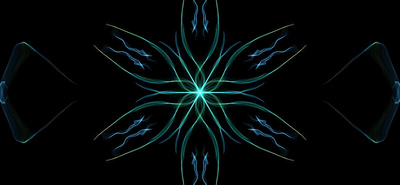 Abstract Light Pattern — Blue, Calm, Digital Art