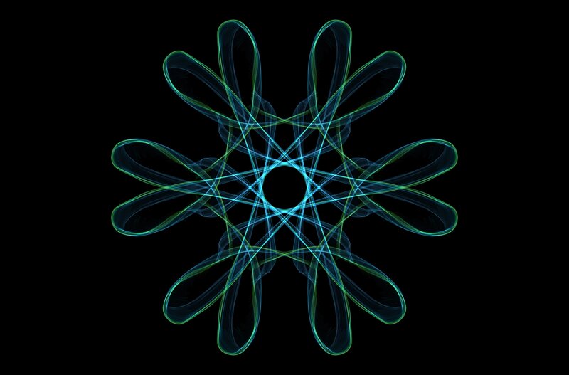 Abstract Light Pattern — Blue, Calm
