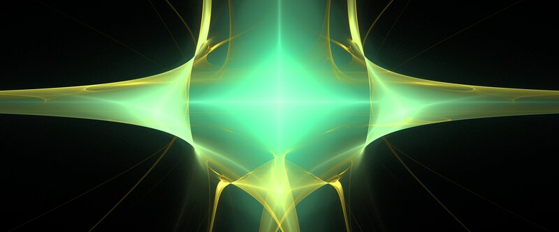 Abstract Light Pattern — Green, Dramatic, Digital Art