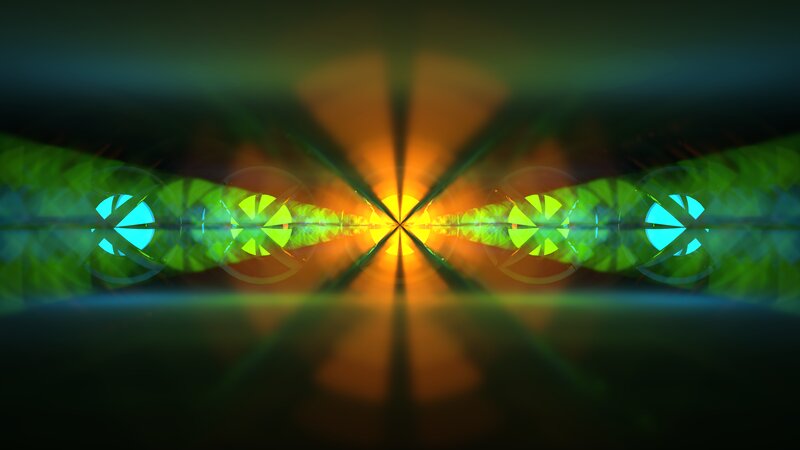 Abstract Light Pattern — Green, Dramatic