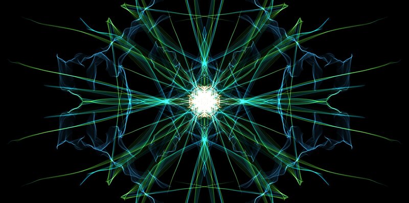 Abstract Light Pattern — Green, Energetic, Digital Art