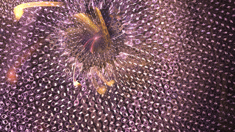 abstract light pattern with bubbles