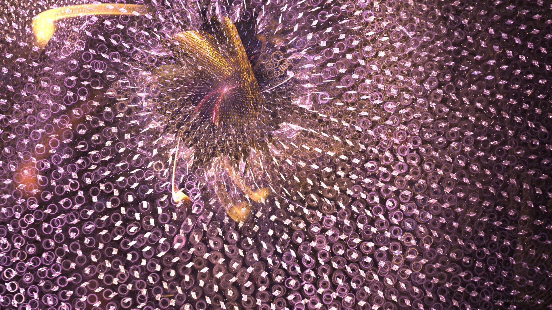abstract light pattern with bubbles