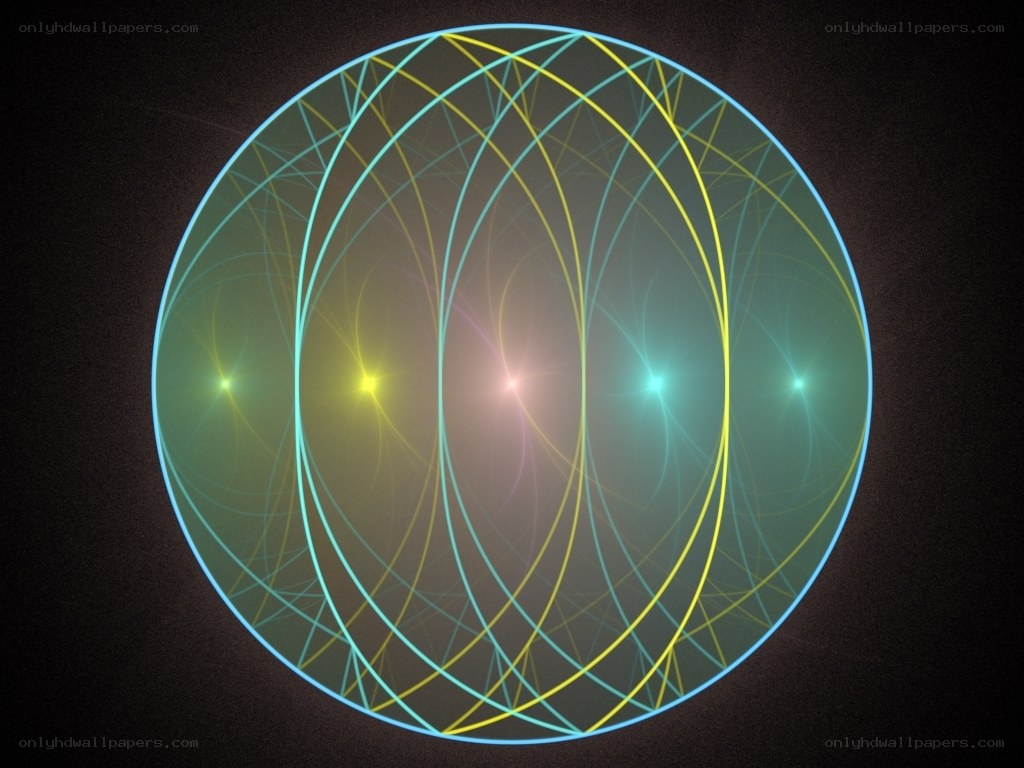Abstract light pattern with glowing lines