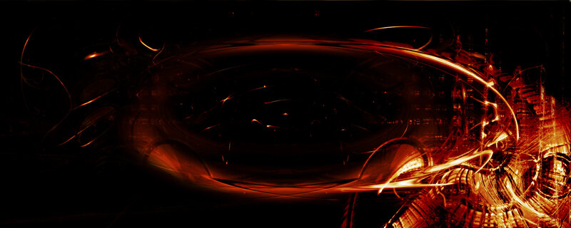 Abstract Light Patterns — Black, Dramatic, Digital Art, Light Trails
