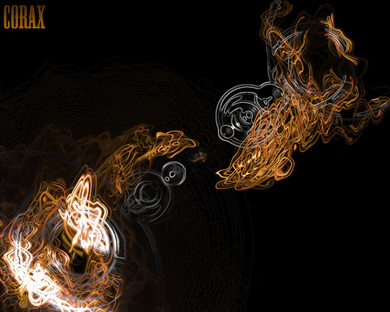 Abstract Light Patterns — Black, Dramatic