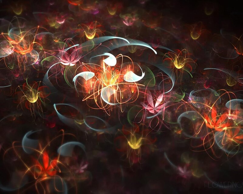 Abstract Light Patterns — Black, Energetic, Digital Art, Light Trails