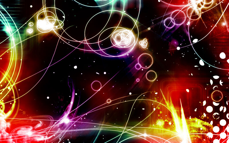 Abstract Light Patterns — Black, Energetic