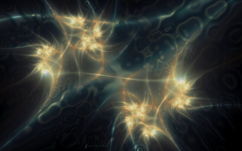 Abstract Light Patterns — Black, Ethereal, Digital Art, Lines