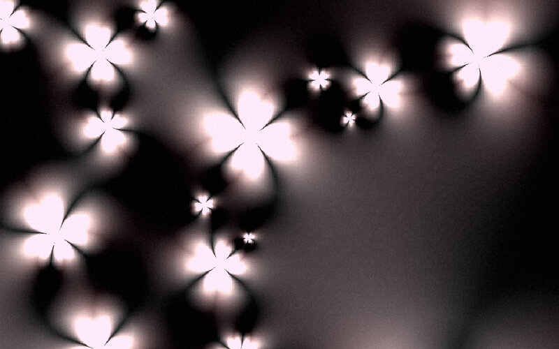 Abstract Light Patterns — Black, Ethereal, Digital Art