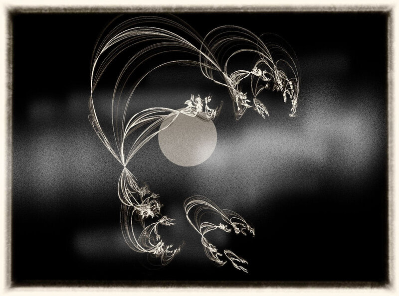 Abstract Light Patterns — Black, Mysterious