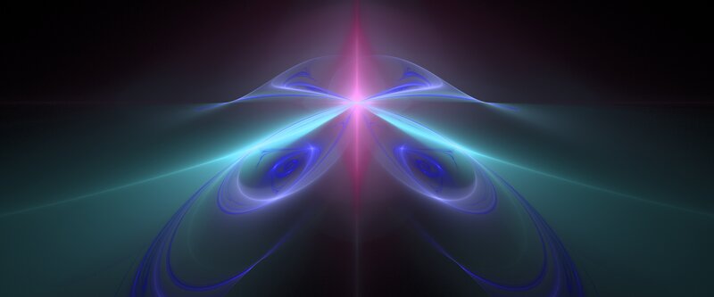 Abstract Light Patterns — Blue, Dramatic, Digital Art, Light Beams