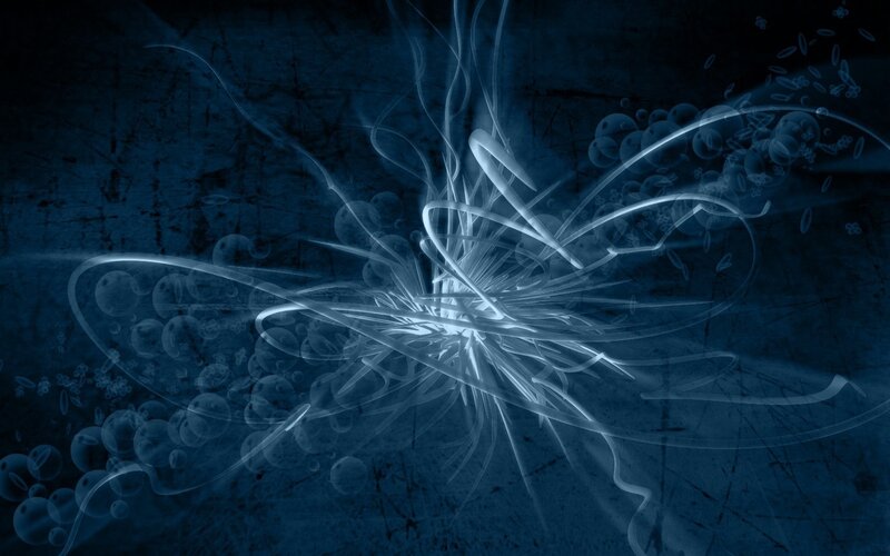 Abstract Light Patterns — Blue, Dramatic, Digital Art, Lines