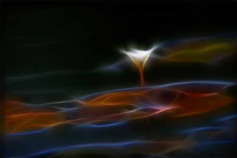 Abstract Light Patterns — Blue, Dramatic, Light Trails