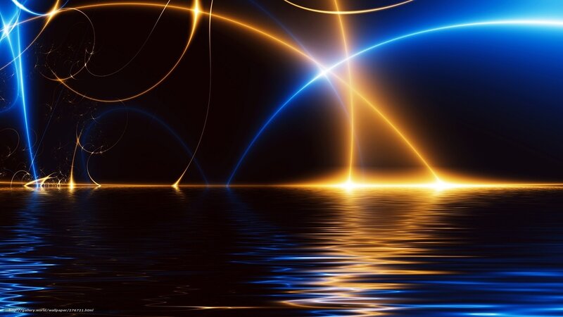 Abstract Light Patterns — Blue, Dramatic, Night