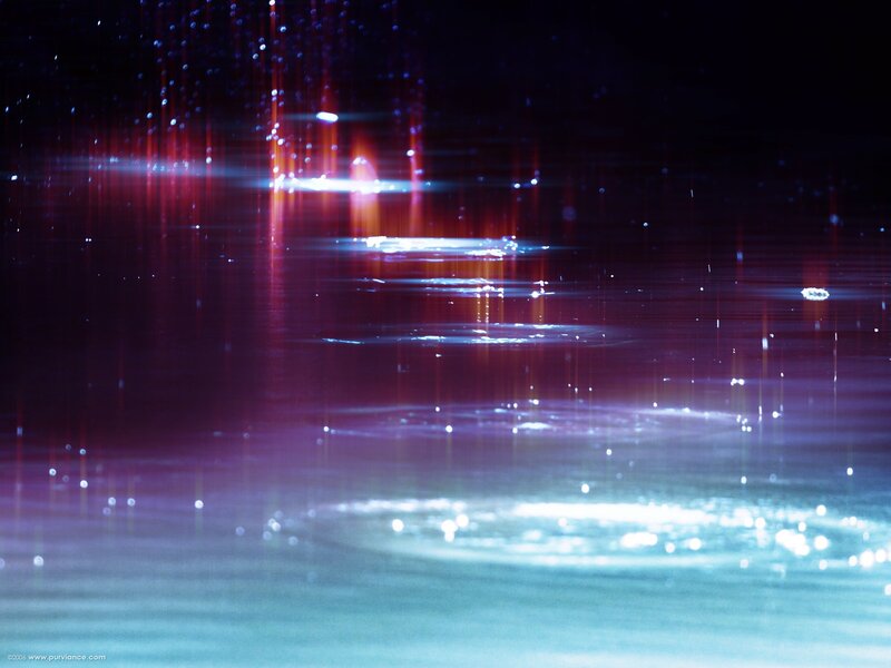 Abstract Light Patterns — Blue, Dreamy
