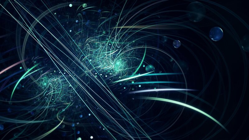 Abstract Light Patterns — Blue, Dynamic, Digital Art, Lines
