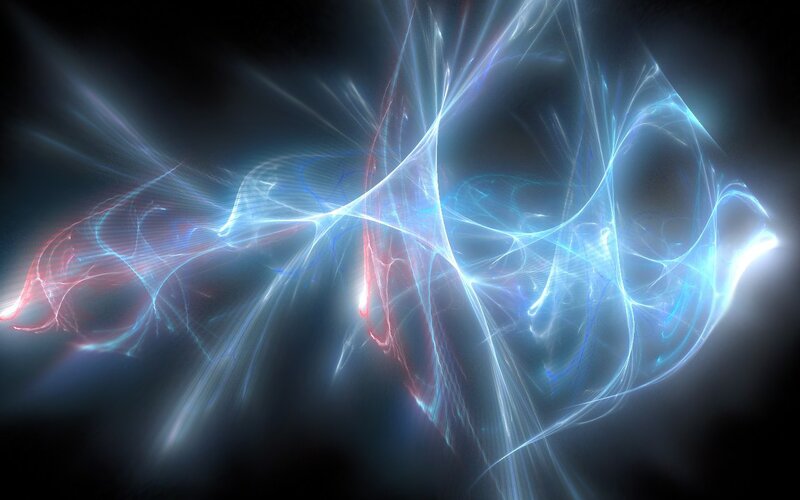 Abstract Light Patterns — Blue, Dynamic, Digital Art