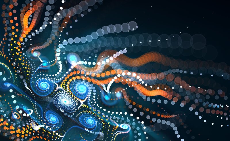 Abstract Light Patterns — Blue, Dynamic, Night