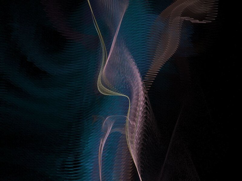 Abstract Light Patterns — Blue, Ethereal, Digital Art, Light Trails, Dark Background