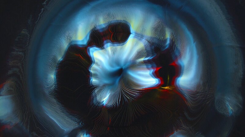 Abstract Light Patterns — Blue, Hypnotic