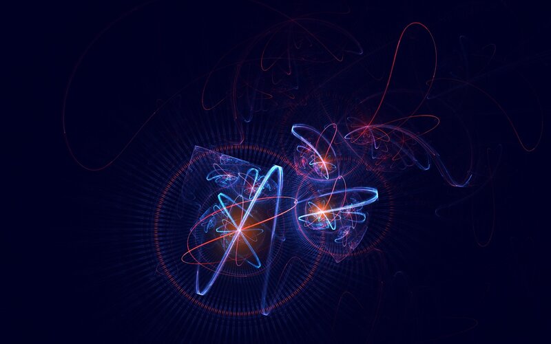 Abstract Light Patterns — Blue, Mystical