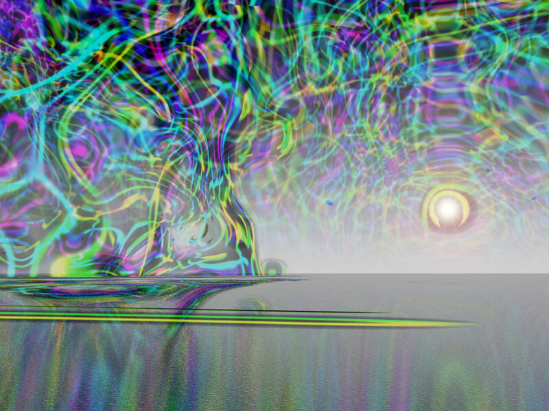 Abstract Light Patterns — Green, Hypnotic