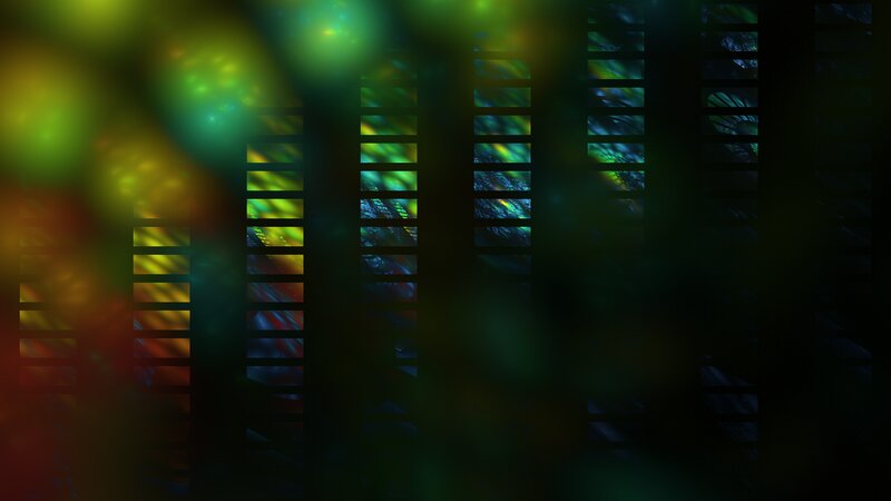 Abstract Light Patterns — Green, Mysterious, Digital Art