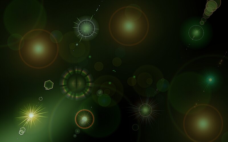 Abstract Light Patterns — Green, Mysterious