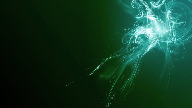 Abstract Light Patterns — Green, Mystical, Digital Art