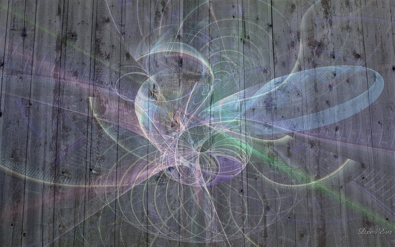 Abstract light patterns on wood