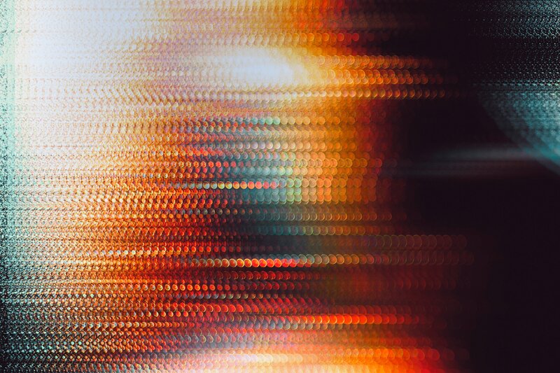 Abstract Light Patterns — Orange, Dynamic, Bokeh