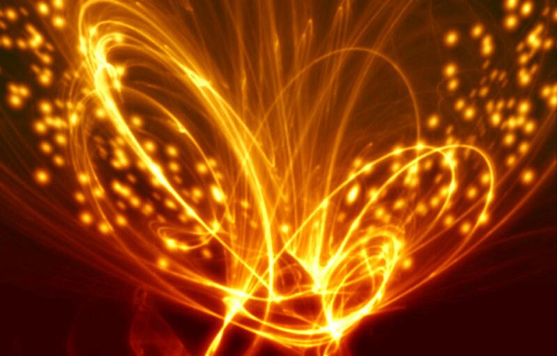 Abstract Light Patterns — Orange, Energetic