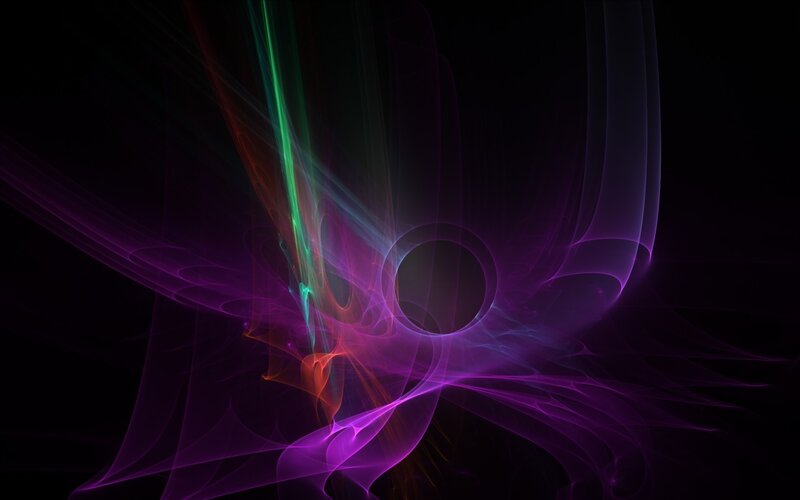 Abstract Light Patterns — Purple, Ethereal, Digital Art, Green