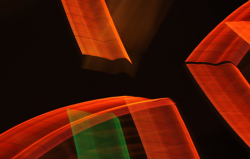 Abstract Light Patterns — Red, Dynamic, Night